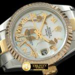RDJLD0263A – 2011 Flora Pres/Fluted SS/YG P-White Swiss Eta