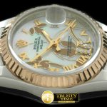 RDJLD0263A – 2011 Flora Pres/Fluted SS/YG P-White Swiss Eta