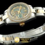 RDJLD0266B – 2011 Flora Oyster/Diam SS/YG M-Green Swiss Eta