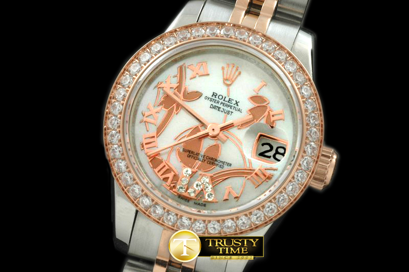 RDJLD0269A – 2011 Flora Jubilee/Diam SS/RG P-White Swiss Eta