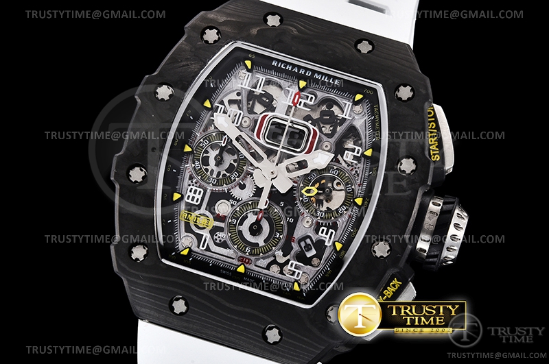 RM0189A – RM011-03 Auto Flyback Chrono Wht FC/RU KVF A7750