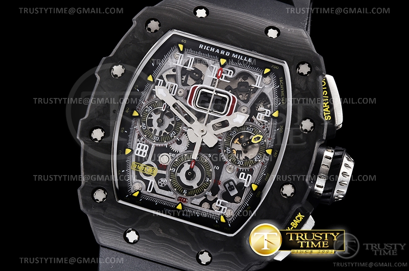RM0189F – RM011-03 Auto Flyback Chrono Blk FC/RU KVF A7750