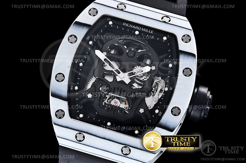 RM0199A – RM052 Skull Tourbillon White PVD/RU Skull JBF Asia SG