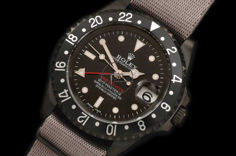 ROLGMT020B – Pro Hunter GMT Master II PVD Black Bezel – Swiss