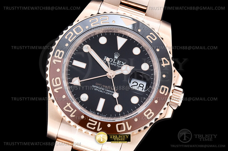 ROLGMT0414B – GMT II 126715 Wt Oyst RG/RG Black QF JH3285-FS