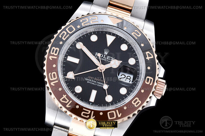 ROLGMT0415 – GMT II 126711 Wt Oys RG/SS Black QF JH3285-FS