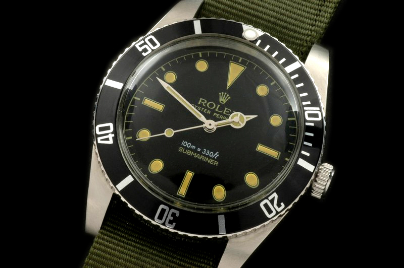ROLSUB040A – Vintage 50s James Bond Sub 6536 SS/Nato Blk A-2836