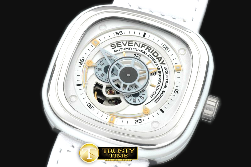 SF002A – SevenFriday P1-1 SS/LE White Jap Miyota