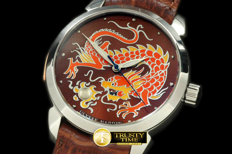UN037E – Classico Enamel Champleve Dragon SS/LE Brown A-2836