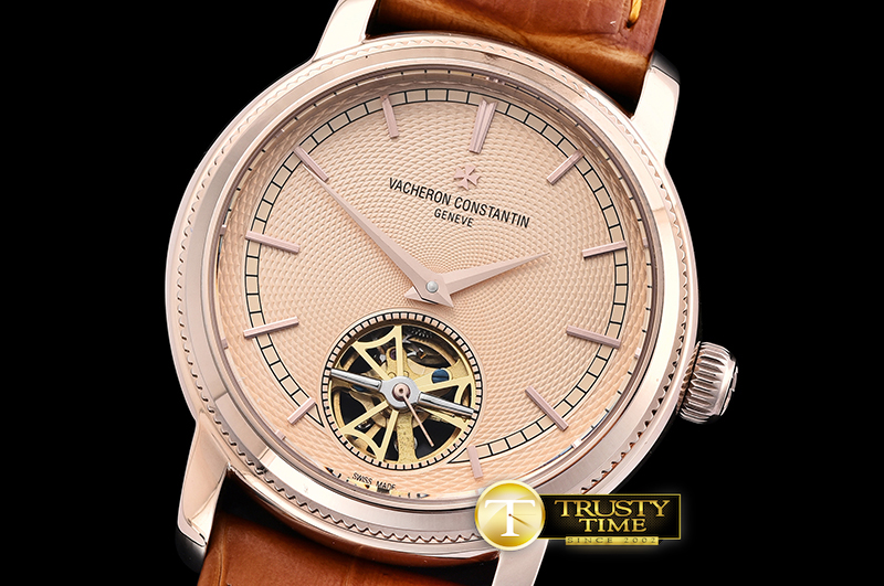 VC0102B – Patrimony Tourbillon RG/LE Rose Gold A21J Faux Tourb