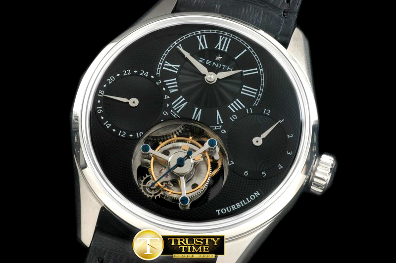 ZEN012B – EP Calendar Tourbillon SS/LE Black Fly Tourbillon